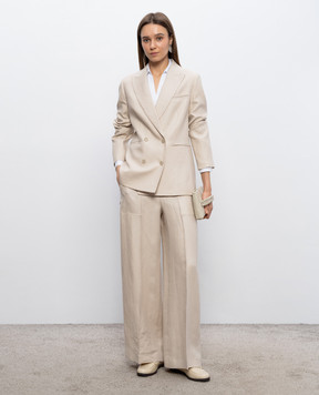 Peserico Beige linen pants P0405602606