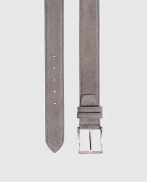 Cashmere&Whiskey Gray suede belt SUEDE