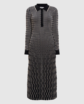 Simkhai Kassidy black patterned polo dress 5251213K
