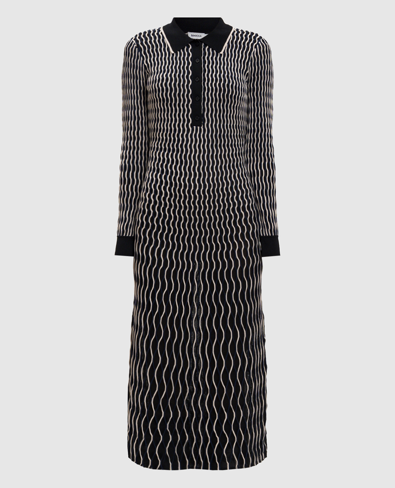 

Kassidy black patterned polo dress Simkhai