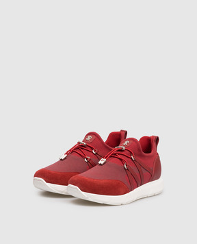 Stefano Ricci Children's red combination sneakers with logo YG26G8164TSDPWY