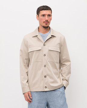 Peserico Beige shirt-style linen jacket R5223808274