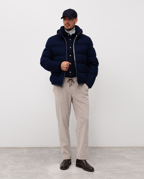 Brunello Cucinelli Blue wool down jacket MQ4631826