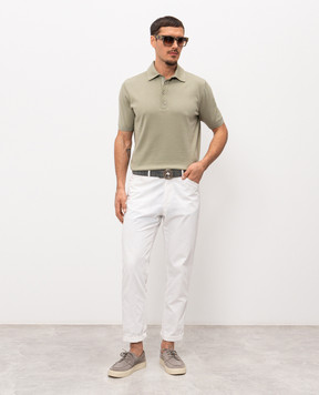 Stefano Ricci Green polo with silk K616440P35F26109