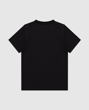Balmain Children's black T-shirt with logo print BY8Q21Z36721214