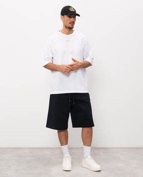 Dolce&Gabbana Navy shorts with monogram logo patch GVUZAZG7PZG