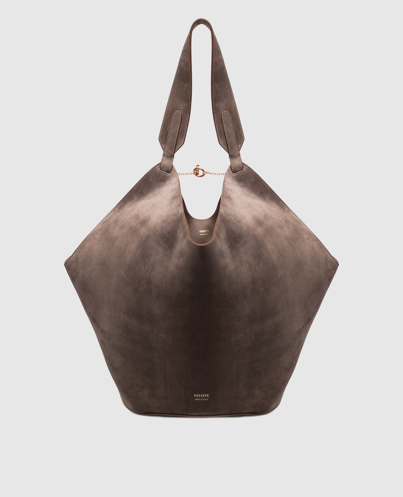

Brown suede Lotus bag Khaite