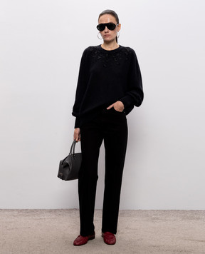 Kiton Black cashmere and silk jumper D62938319