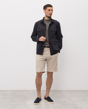 Canali Black shirt with pockets AV0597131021