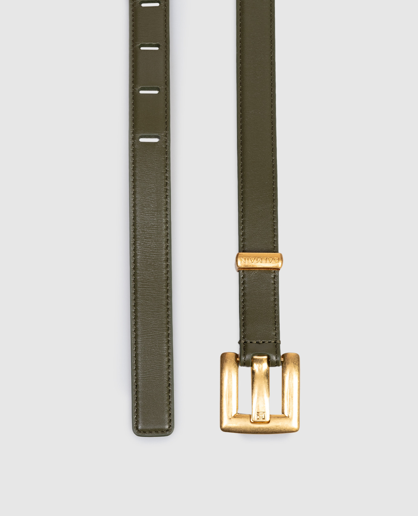 

Anthem Khaki Leather Belt Balmain