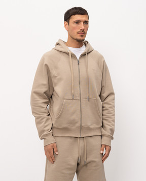 Ami Paris Beige sports jacket with emblem USW759747m