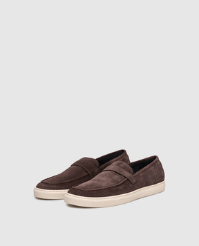 Brett Johnson Brown suede loafers FW25SH6LEESP