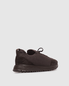 Enrico Mandelli Brown combination sneakers 0ELITE6250