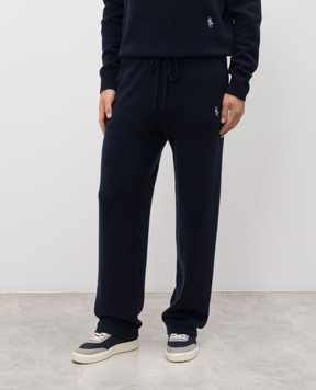 Sporty & Rich Blue SRC cashmere and wool trousers PA05962302BL106
