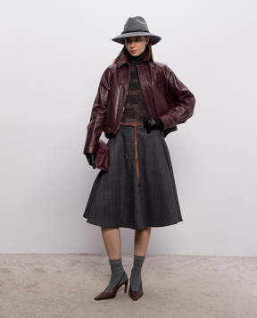 Brunello Cucinelli Gray wool skirt MP554G4084