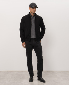 Stefano Ricci Black jeans with logo patch MST63B1030T01519