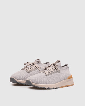 Brunello Cucinelli Gray wool sneakers MZUWLBO253