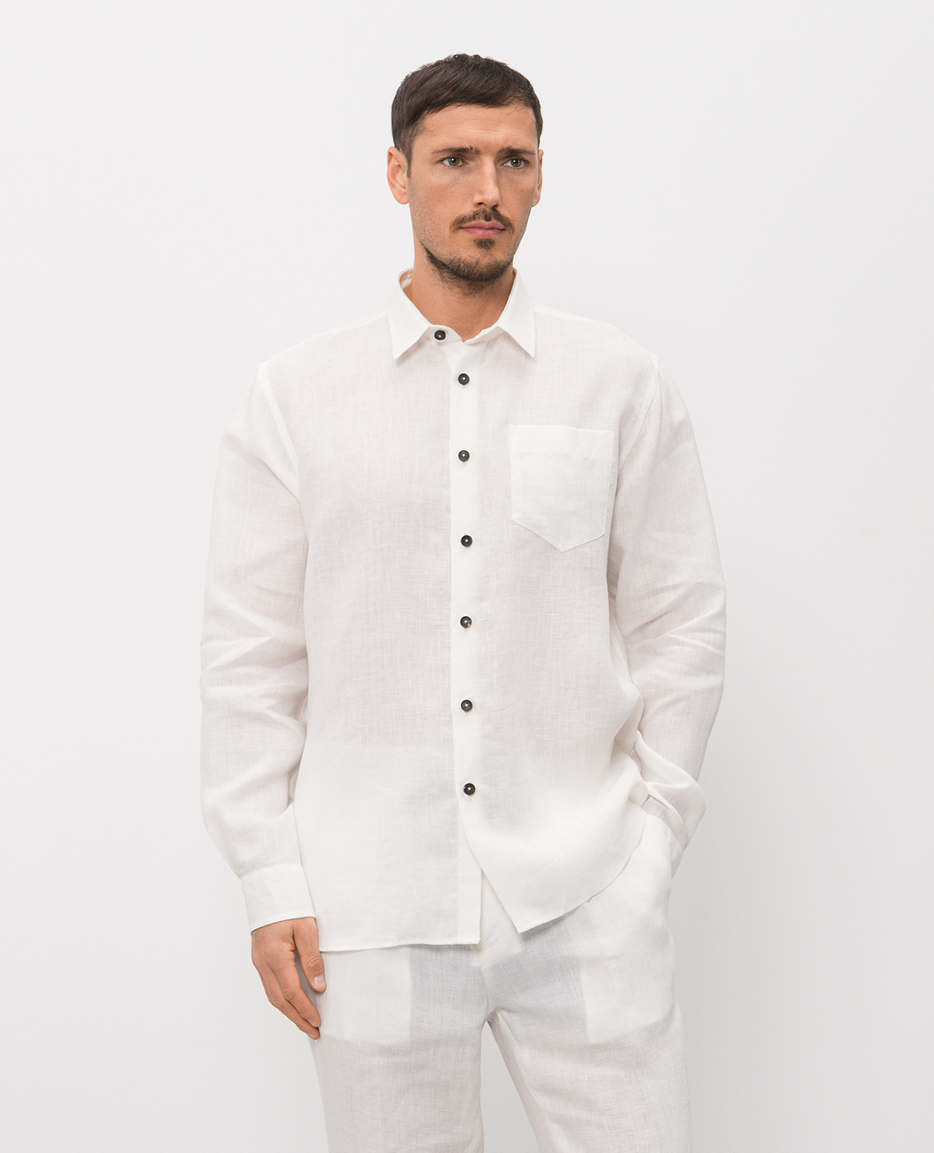 White linen shirt Cashmere&Whiskey 3