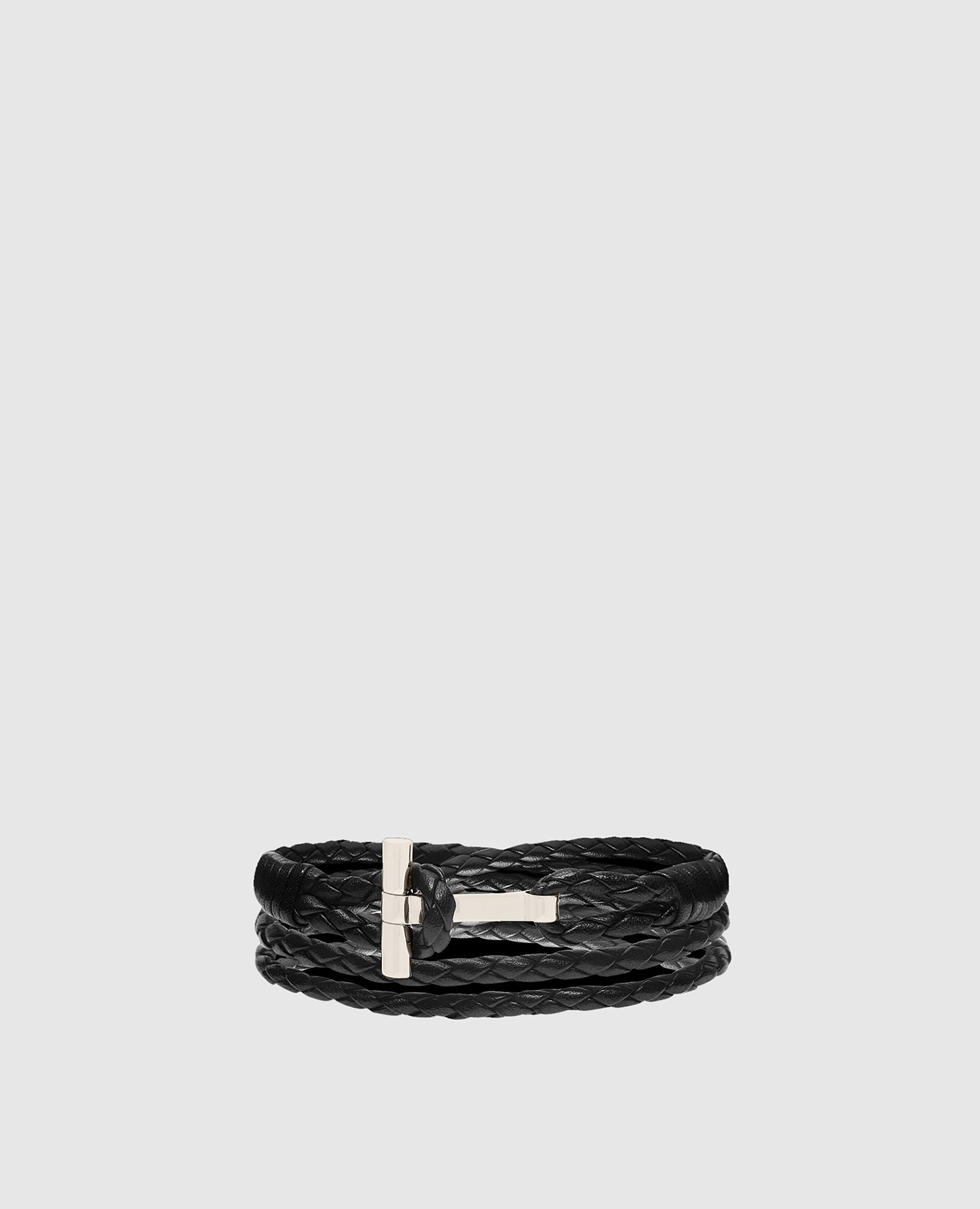 

Black leather braided bracelet Tom Ford