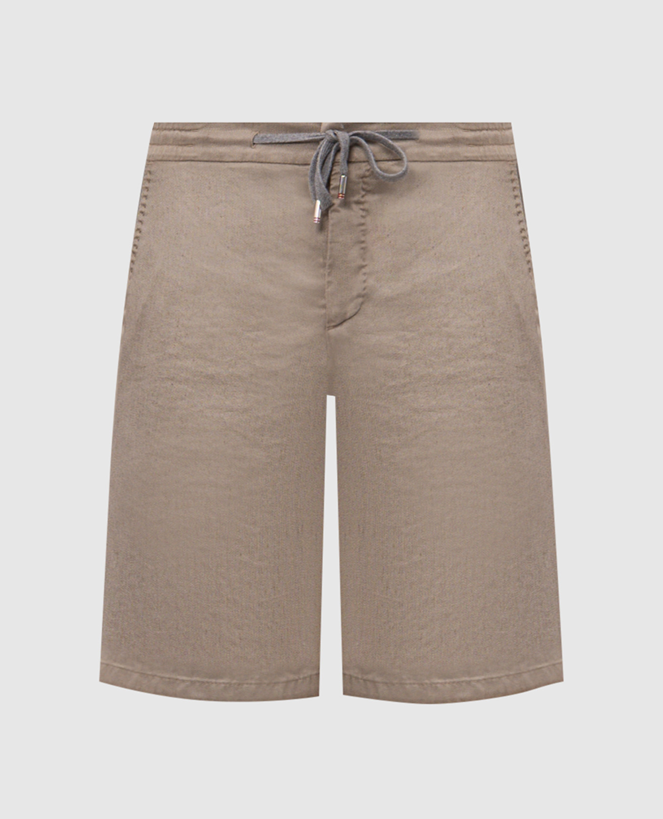 Beige linen shorts
