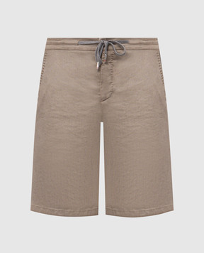 Marco Pescarolo Beige linen shorts CENITO5302