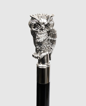 Pasotti Black Silver Owl shoe horn PFPEXXCSF02