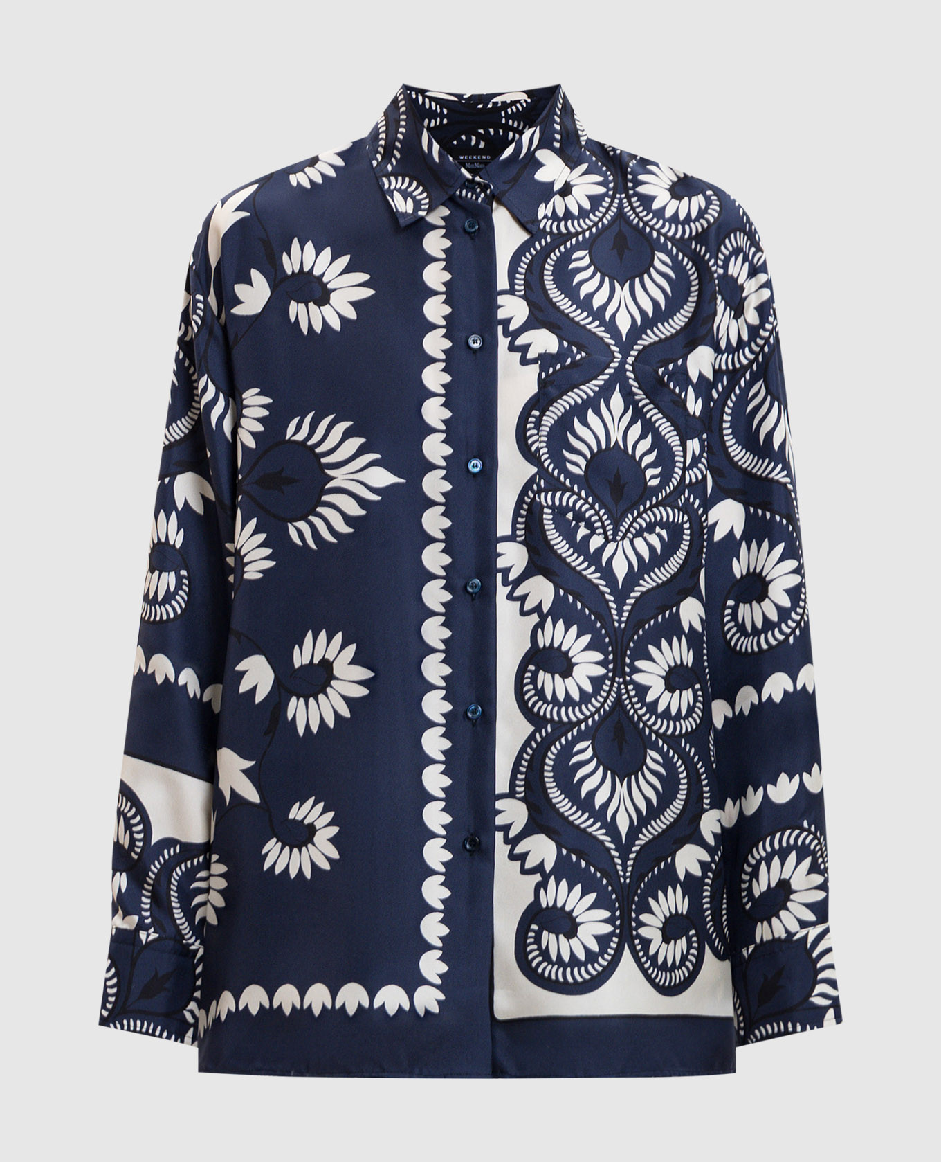 Blue silk blouse WKDLASTRA