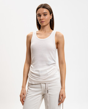 Ann Demeulemeester Mara white ribbed top B0011982FA659