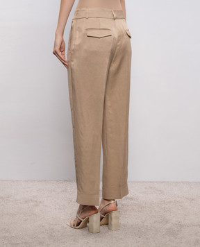 Peserico Beige linen pants A04210D01926