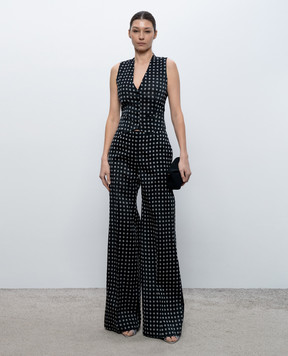 Ermanno Scervino Black polka dot silk vest D486N700XPN