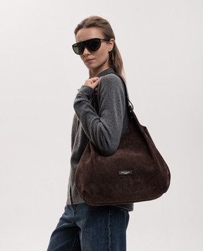 Gianni Chiarini Dua brown suede tote bag BS9800CMPL