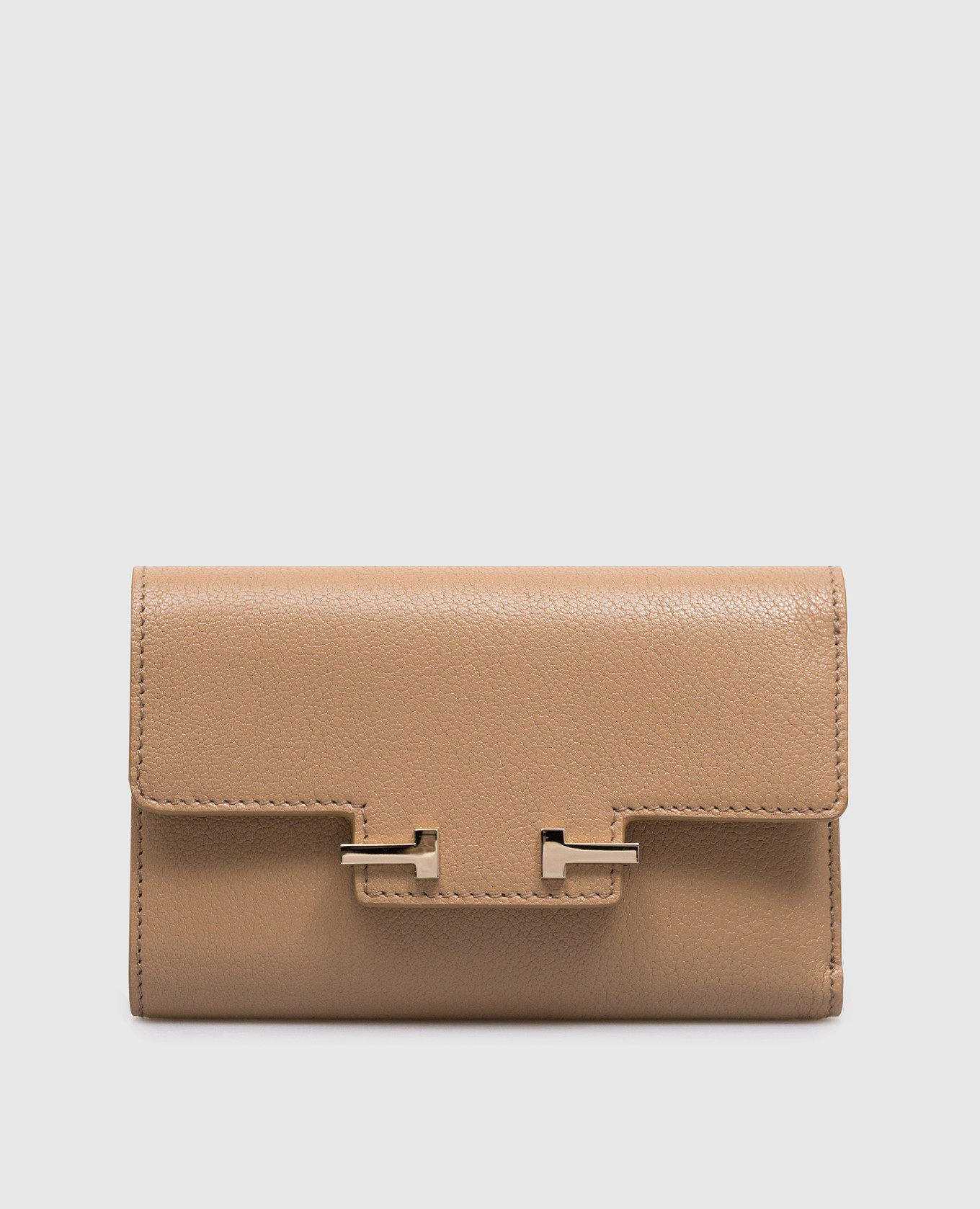 

Beige AUBE leather wallet with monogram Tom Ford