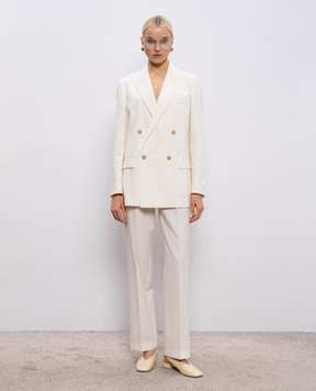 Maison Margiela MM6 White pants with wool S52KA0554M35436