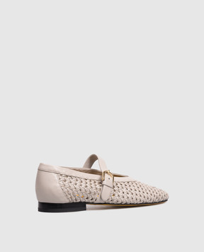 Doucal's Gray leather braided ballet flats DD8778MAENUZ246