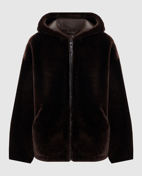 Babe Pay Pls Brown reversible sheepskin coat with hood 2536SETA
