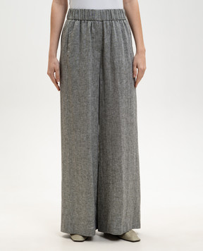 Peserico Gray linen palazzo P0405202600