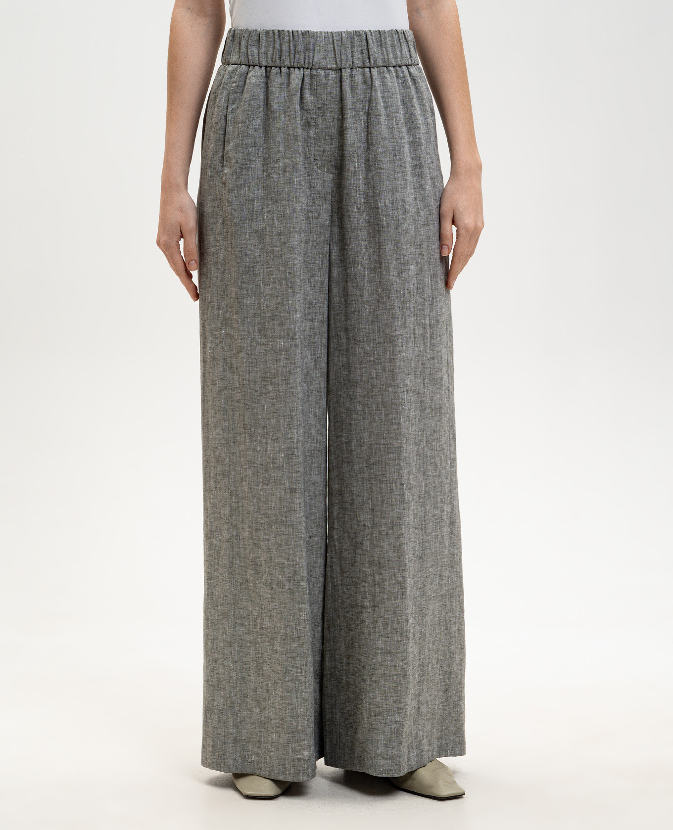 Gray linen palazzo Peserico 3