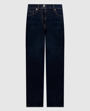 Peserico Blue jeans with logo patch A04525L32Q04360