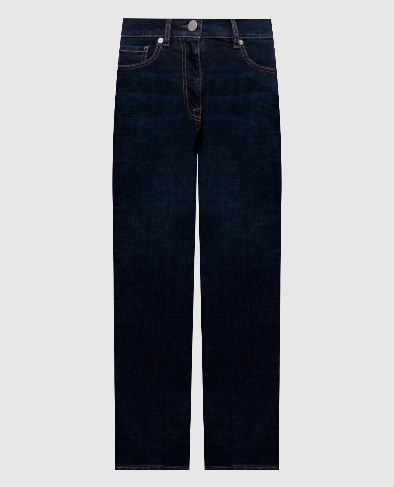 Blue jeans with logo patch Peserico