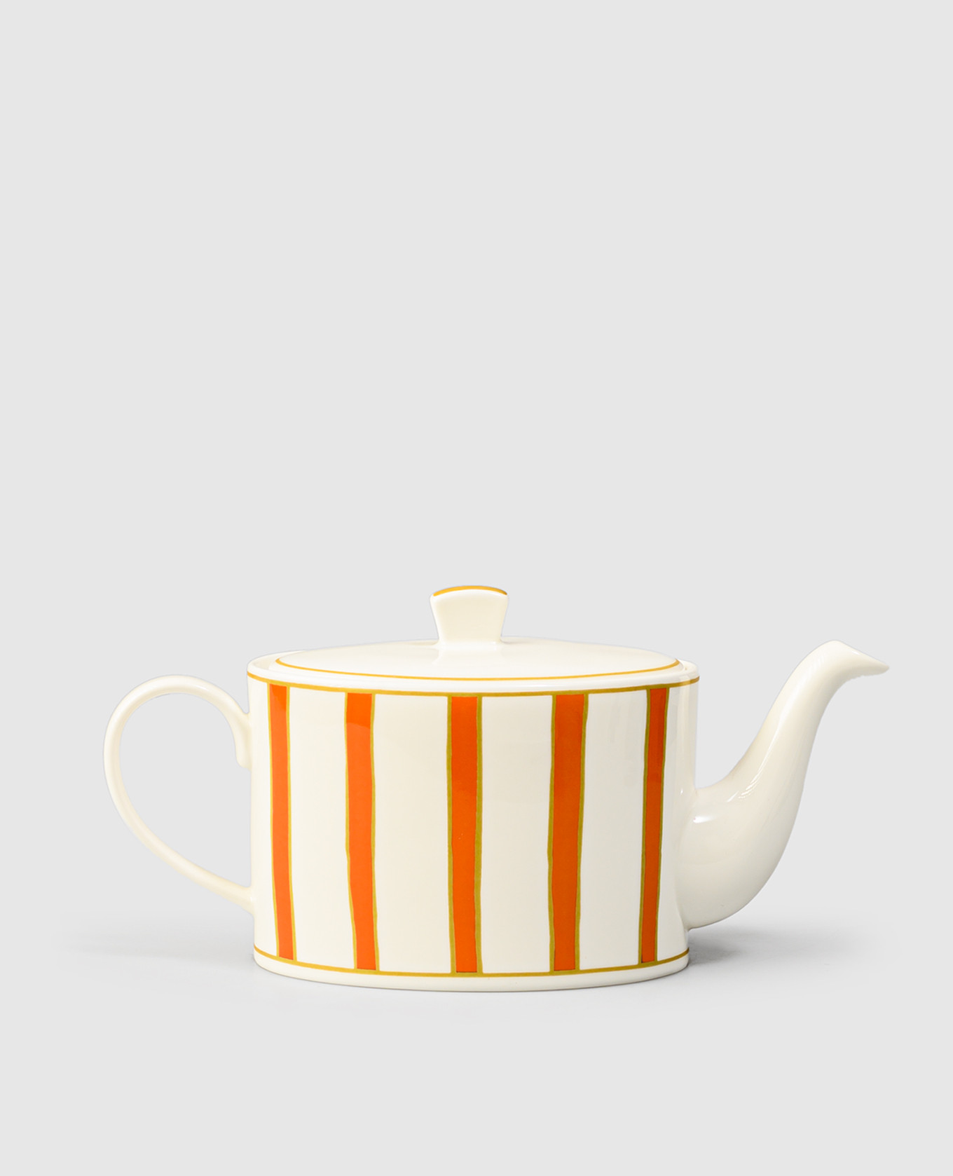 Porcelain teapot Striche Verdi e Oro