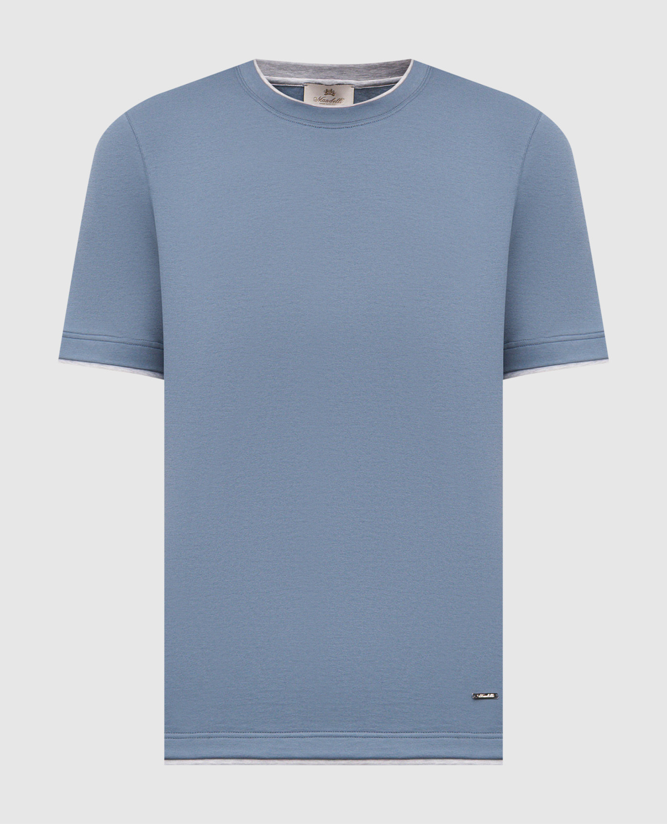 

Blue T-shirt with logo Enrico Mandelli