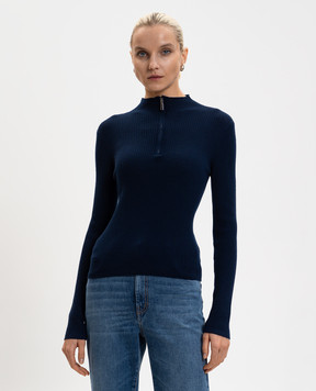 Max & Co Blue wool jumper with logo MCOMOSCHEA