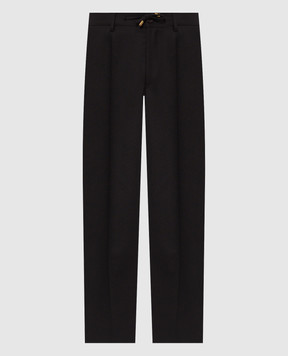 Stefano Ricci Brown wool pants M1T81A0032W610