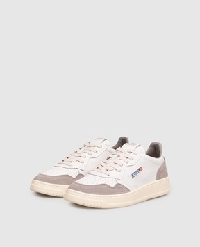 AUTRY MEDALIST white leather sneakers with embossed logo AULMFT15