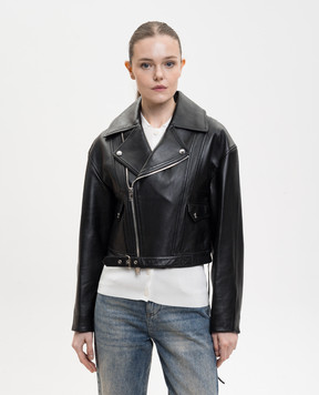 Jacob Lee Black leather biker jacket WLJ0127SS26B