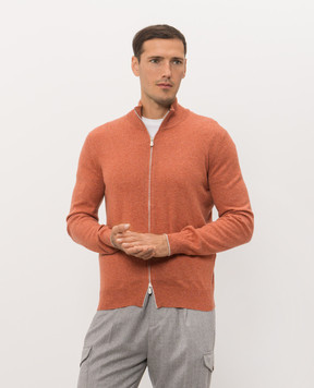 Brunello Cucinelli Orange cashmere cardigan M2200106