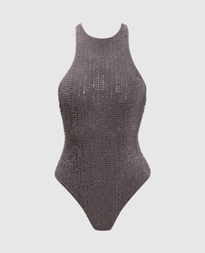 Venuja Gray MALIBU swimsuit with crystals OP005A