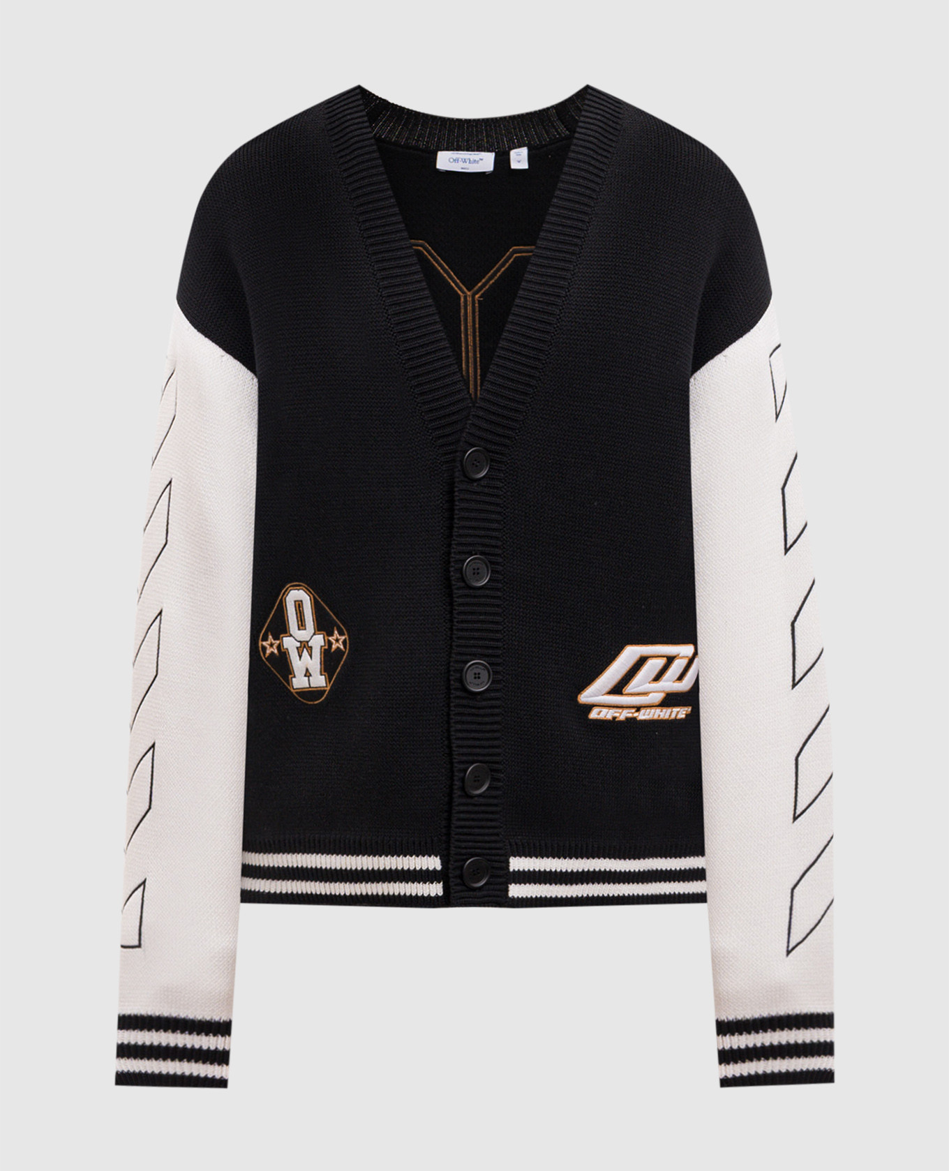 Black cardigan with embroidery Off-White
