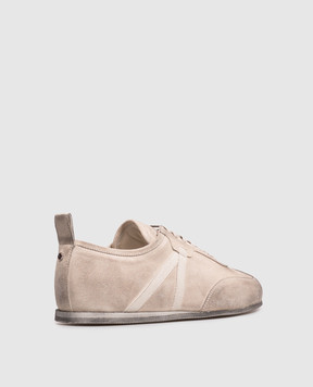 Ann Demeulemeester Siru beige suede sneakers with vintage effect B0012585LT147