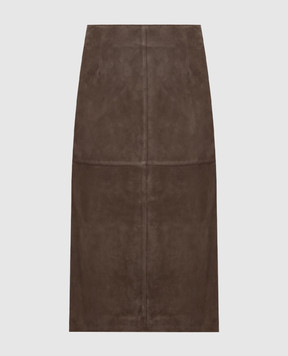 Max Mara Weekend Brown suede skirt PALMI WKDPALMI